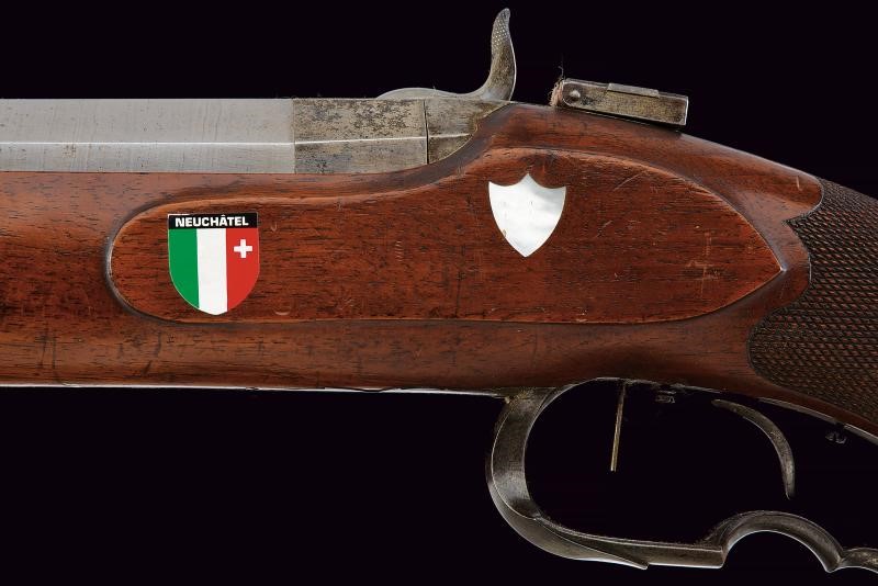 F. X. Lang, Carabina da tiro a luminello, Neuchatel, lunghezza 129.5 cm