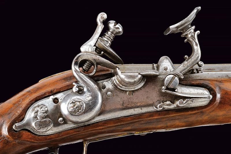 Pistola alla fiorentina composita, lunghezza 38.5 cm, tecnica italiana