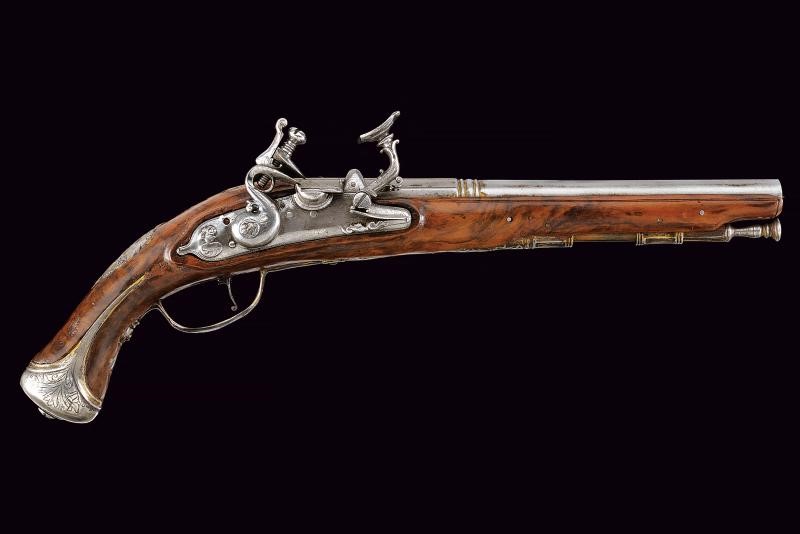 Pistola alla fiorentina composita, lunghezza 38.5 cm, tecnica italiana
