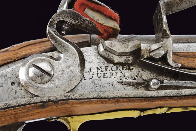 J. S. Meckel, Pistola a pietra focaia, Schwerin, 40 cm