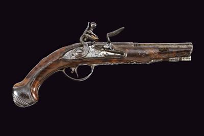 Bortolo Duccolo, Pistola a pietra focaia, Brescia, lunghezza 27 cm