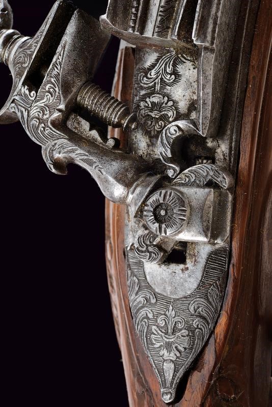 Pistola a pietra focaia composita, Italia, lunghezza 40.5 cm