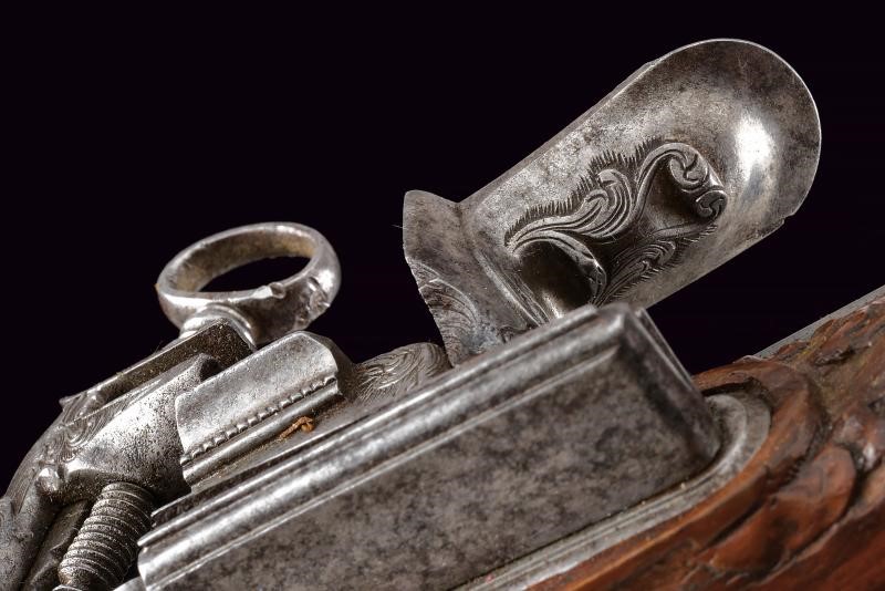 Pistola a pietra focaia composita, Italia, lunghezza 40.5 cm