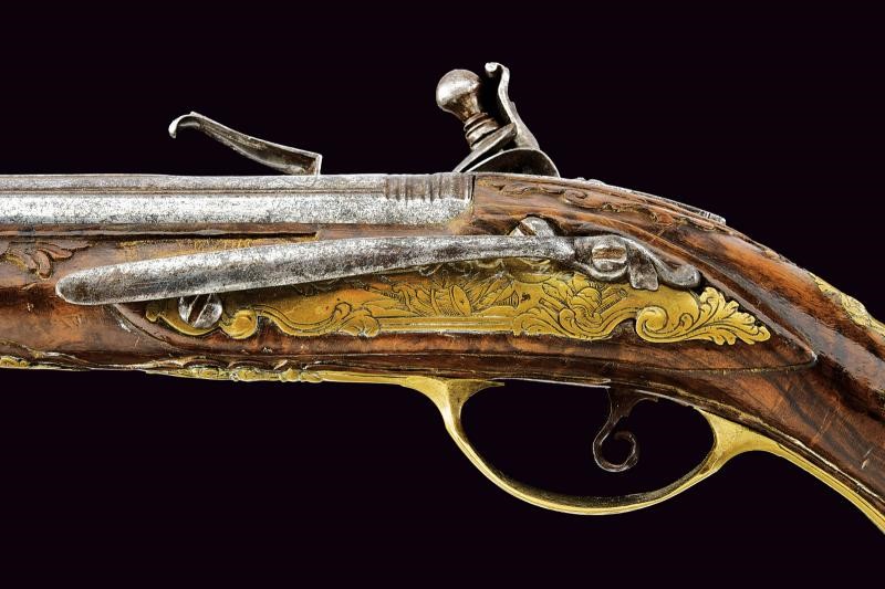 SERMENGHI, Pistola a pietra focaia - Bologna, Lunghezza 36.5 cm