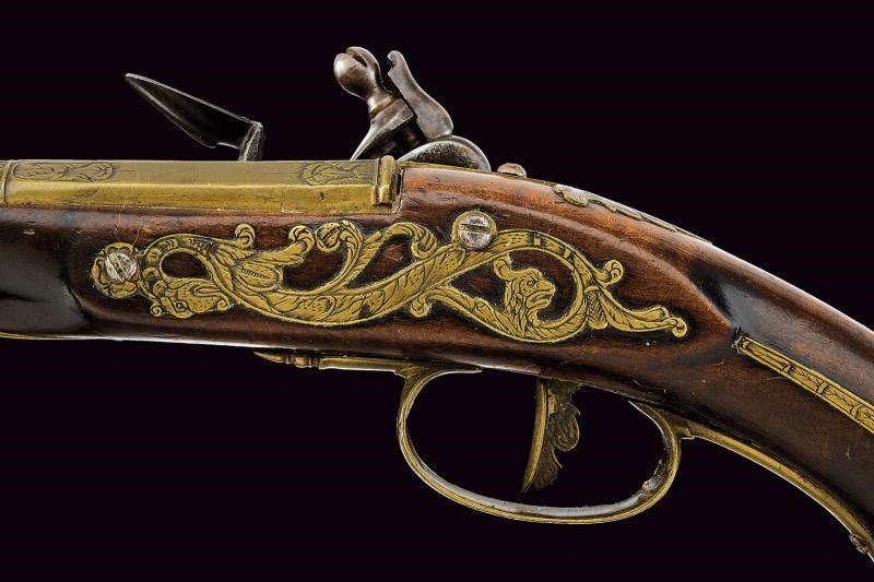 Pistola a pietra focaia da marina, Italia, lunghezza 27.2 cm