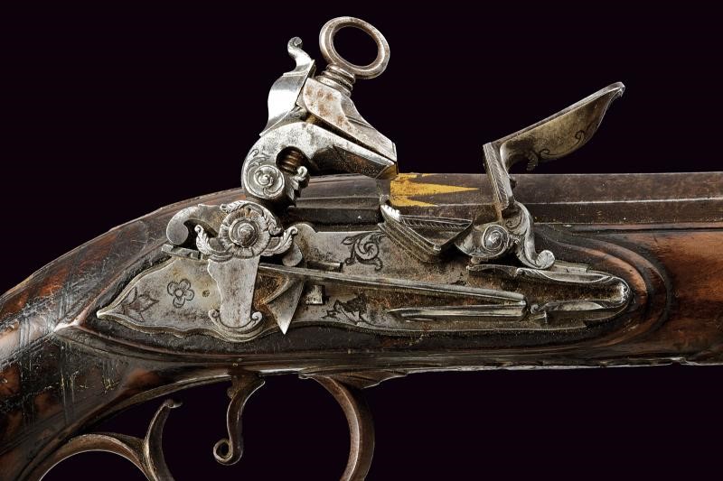 Pistola alla micheletta da ufficiale, Napoli, epoca Impero, lunghezza 25.5 cm