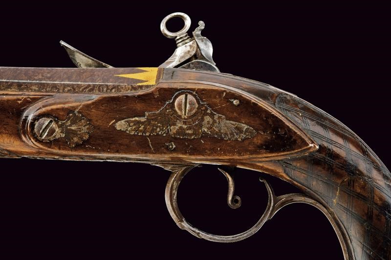 Pistola alla micheletta da ufficiale, Napoli, epoca Impero, lunghezza 25.5 cm