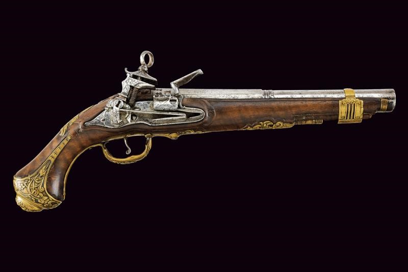 Pistola alla micheletta, Napoli o Spagna, lunghezza 36.5 cm