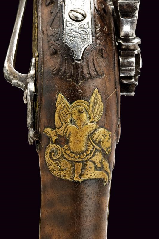 Pistola alla micheletta, Napoli o Spagna, lunghezza 36.5 cm