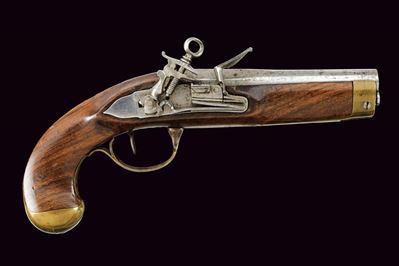 F.lli Mazzocchi, Rara pistola alla romana con coltello a scatto, Roma, lunghezza chiusa 24 cm