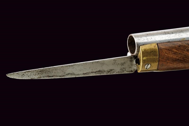 F.lli Mazzocchi, Rara pistola alla romana con coltello a scatto, Roma, lunghezza chiusa 24 cm