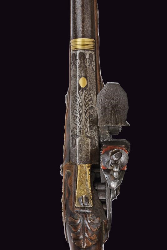 Pistola a pietra focaia, Italia, lunghezza 53.5 cm