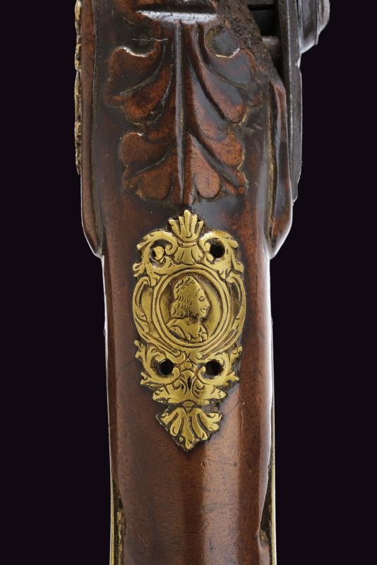 Pistola a pietra focaia, Italia, lunghezza 53.5 cm