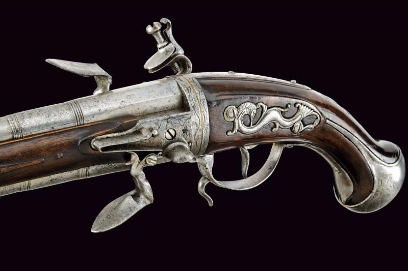 Armaiolo Daleur, Pistola Wender a pietra focaia, Liegi, 1690-1700