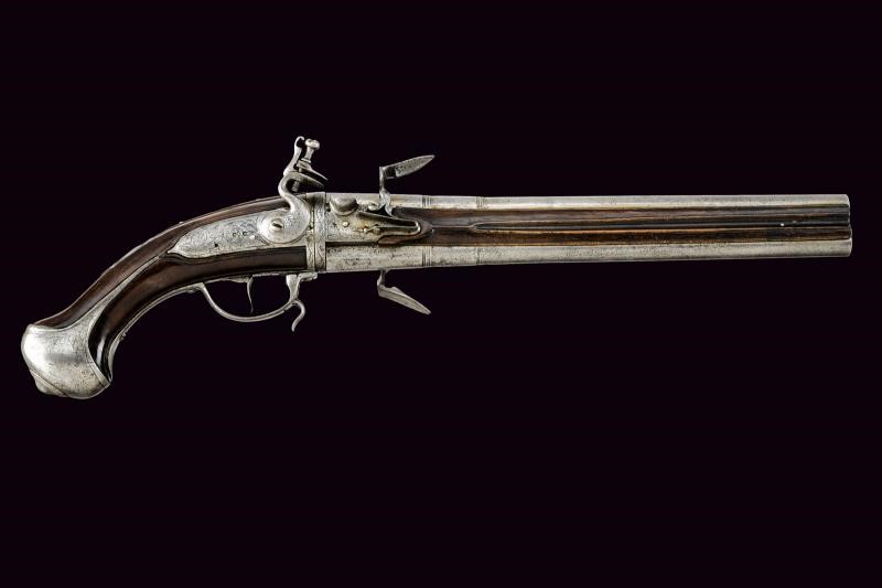 Armaiolo Daleur, Pistola Wender a pietra focaia, Liegi, 1690-1700