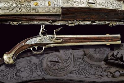 Pistola a pietra focaia, canne sovrapposte, Germania