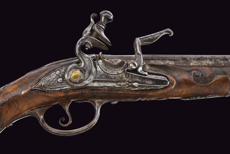 Paio di pistole a pietra focaia, Italia settentrionale, lunghezza 29 cm