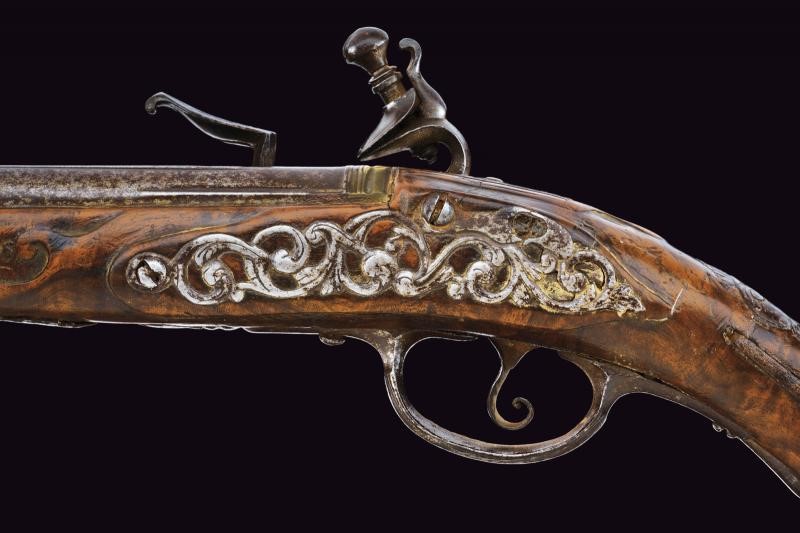 Paio di pistole a pietra focaia, Italia settentrionale, lunghezza 29 cm
