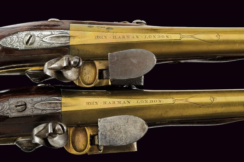 John Harman, Paio di pistole a pietra focaia da ufficiale di marina, Londra