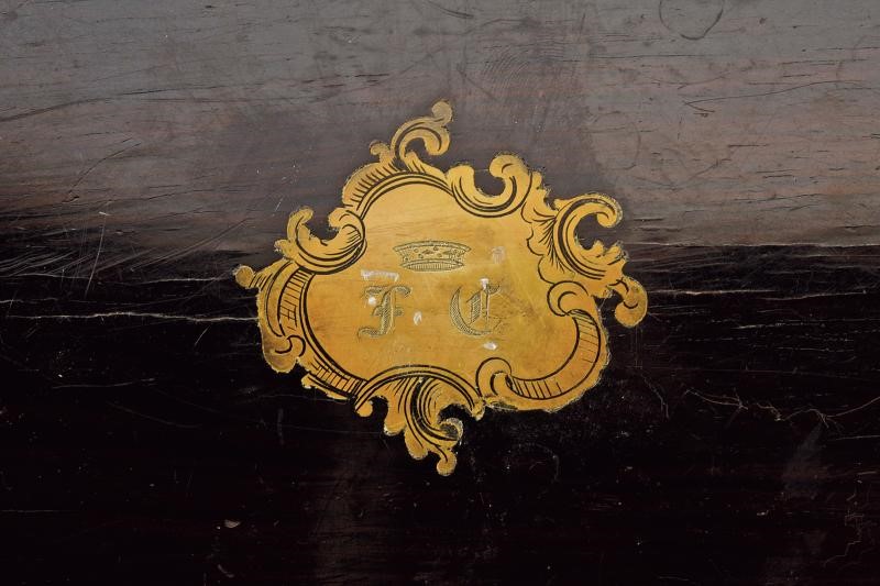 Mazzagatto a pietra focaia da marina, bronzo e legno - Francia, lunghezza 19.2 cm