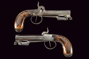 Bel paio di mazzagatti a luminello con baionette a scatto