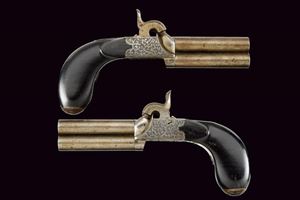 Interessante paio di mazzagatti a luminello con canne sovrapposte