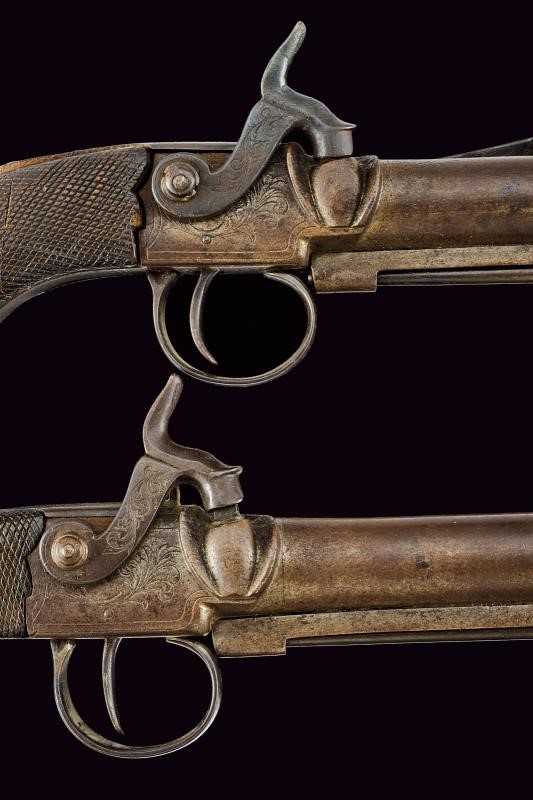 Pistole a luminello, firmate G. Romeo, lunghezza 32 cm
