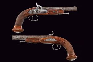 Paio di pistole a luminello da ufficiale