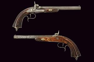 Paio di pistole a luminello da tiro di Colombo