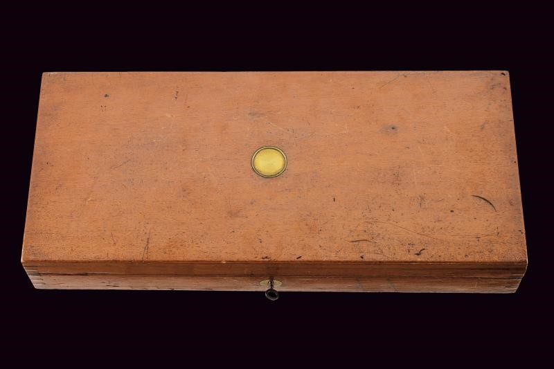 J. Beattle, Bel paio di pistole a luminello da ufficiale, Inghilterra, lunghezza 34 cm