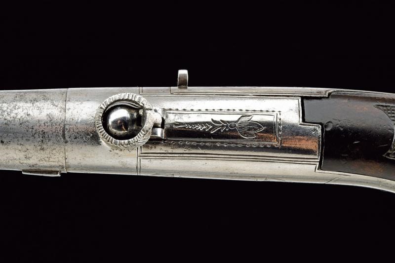 Pistola a luminello, calibro 13 mm, con calcio smontabile