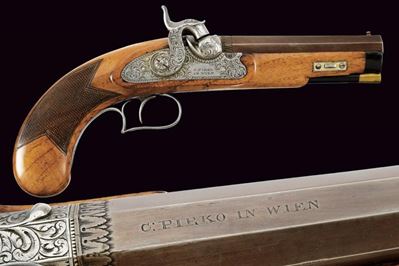 C. Pirko, Pistola a luminello da viaggio, tecnica Vienna