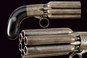 Pepperbox revolver a luminello di Mariette