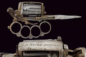 Raro revolver del tipo "Apache" a percussione centrale