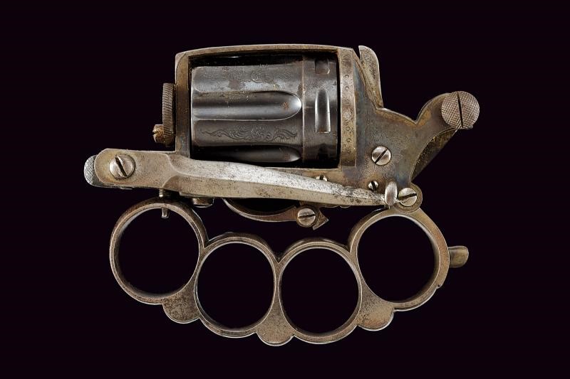 J.B. Witte, Revolver tipo 'Apache' a percussione centrale, Olanda, lunghezza 16 cm