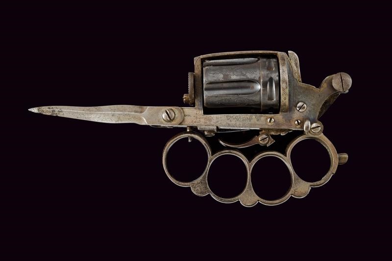 J.B. Witte, Revolver tipo 'Apache' a percussione centrale, Olanda, lunghezza 16 cm