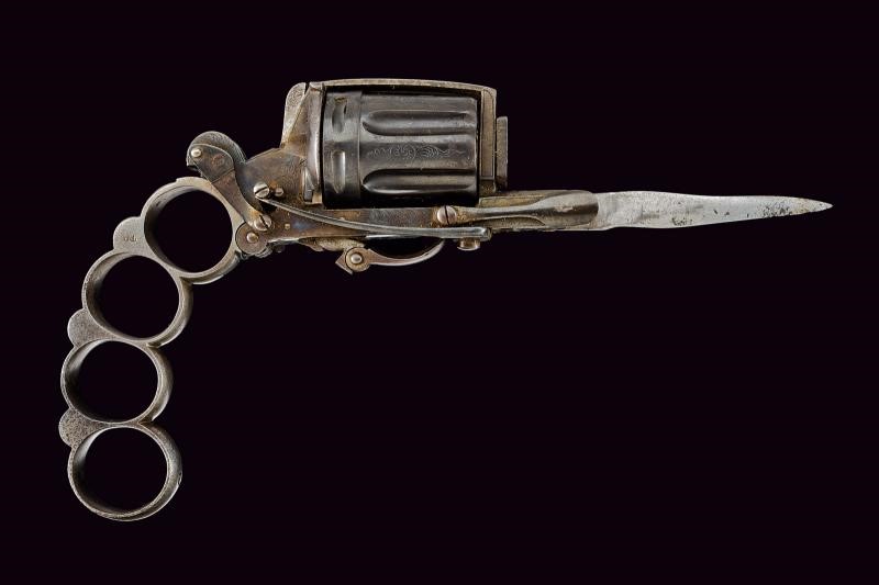 J.B. Witte, Revolver tipo 'Apache' a percussione centrale, Olanda, lunghezza 16 cm
