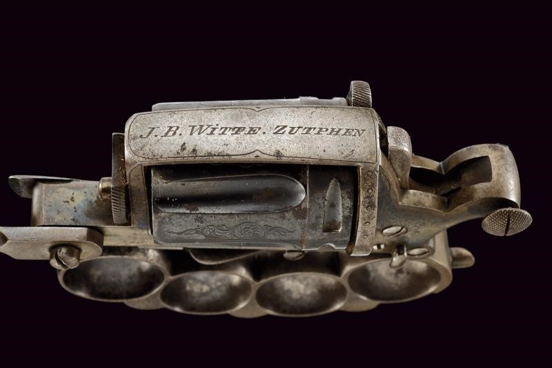 J.B. Witte, Revolver tipo 'Apache' a percussione centrale, Olanda, lunghezza 16 cm