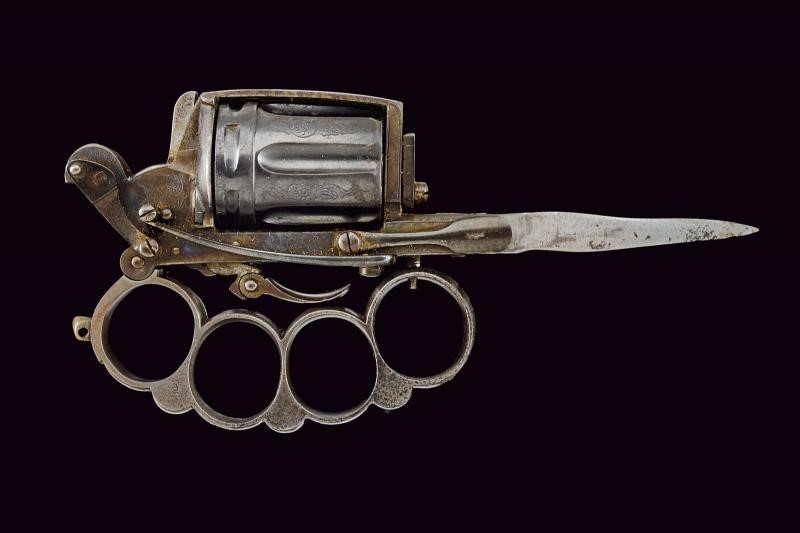 J.B. Witte, Revolver tipo 'Apache' a percussione centrale, Olanda, lunghezza 16 cm