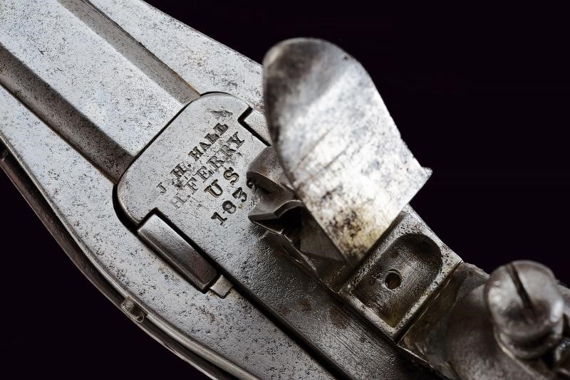 Fucile a pietra focaia a retrocarica Hall, Modello 1819 U.S., seconda produzione, cal. 52