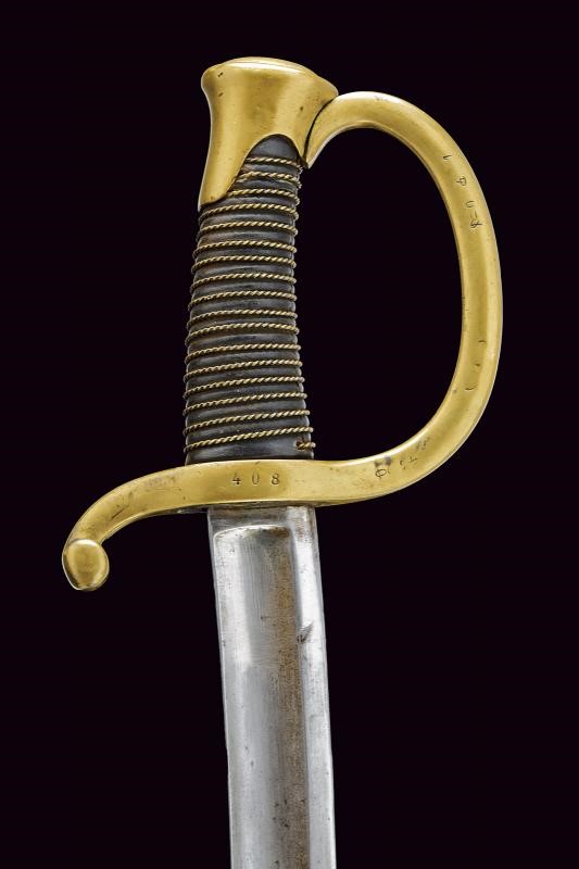 Sciabola da truppa dei cannonieri a cavallo, Modello 1829, Francia
