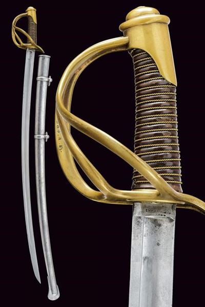 Sciabola da truppa di cavalleria leggera, Francia, Mod. 1822, lunghezza 107,3 cm.