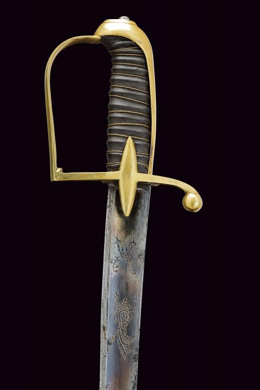 Sciabola da ufficiale di cavalleria, Francia, lunghezza 97 cm