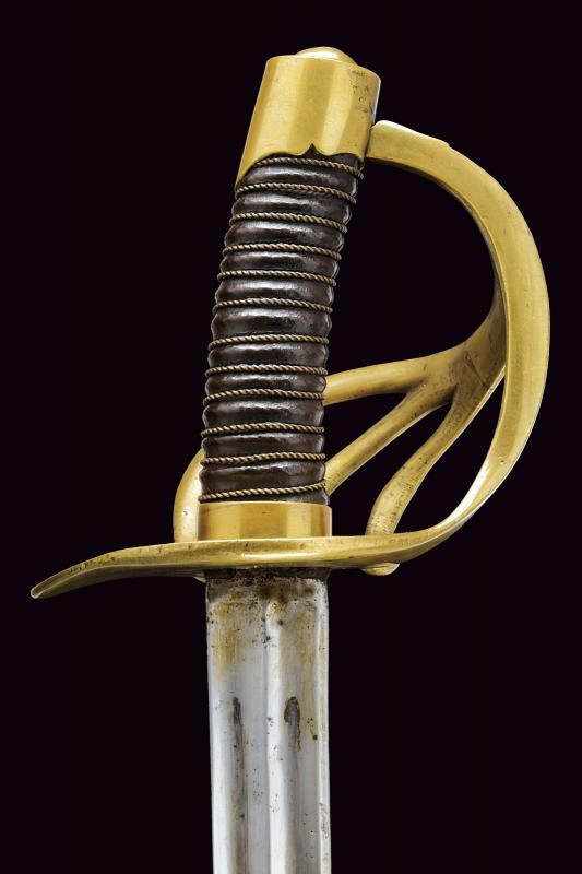 Sciabola da truppa dei Corazzieri e Cavalleria Pesante Mod. AN XI, Francia, lunghezza 112,4 cm
