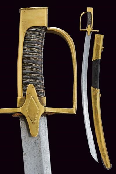 Sciabola da ufficiale dei Cacciatori a Cavallo, Francia, lunghezza 98,5 cm.