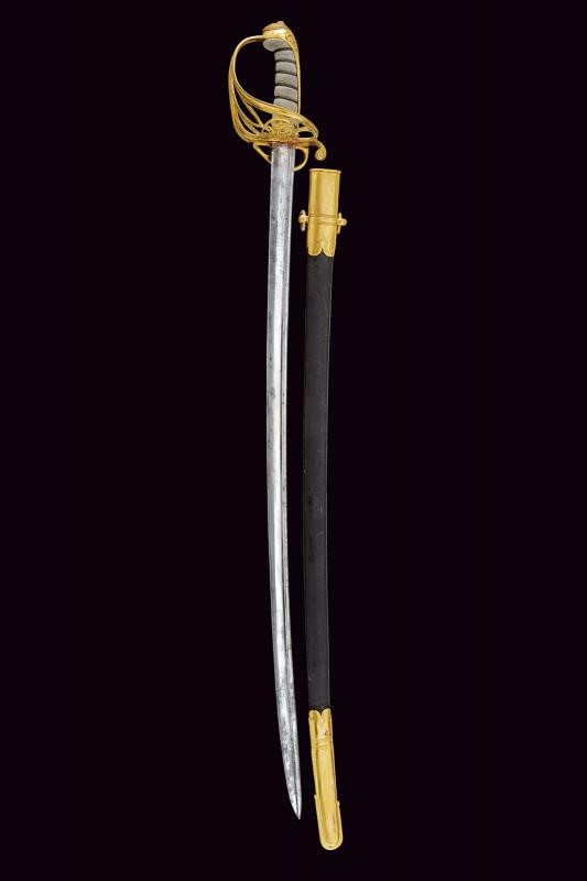 Sciabola da ufficiale di marina, Regno Unito, epoca di re Guglielmo IV (1830 - 1837), lunghezza 9...