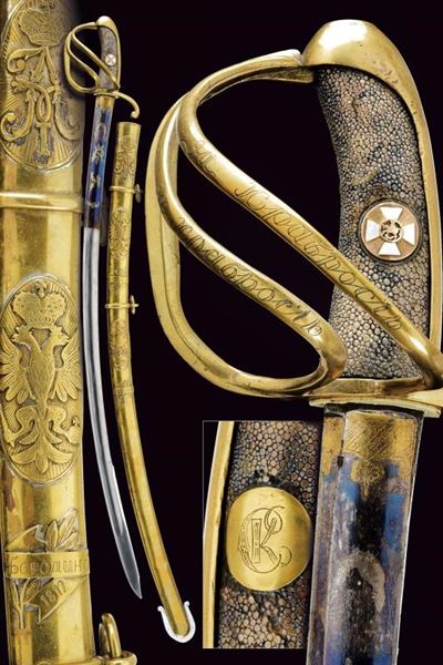 Sciabola di ricompensa, Russia imperiale, lunghezza 96.5 cm