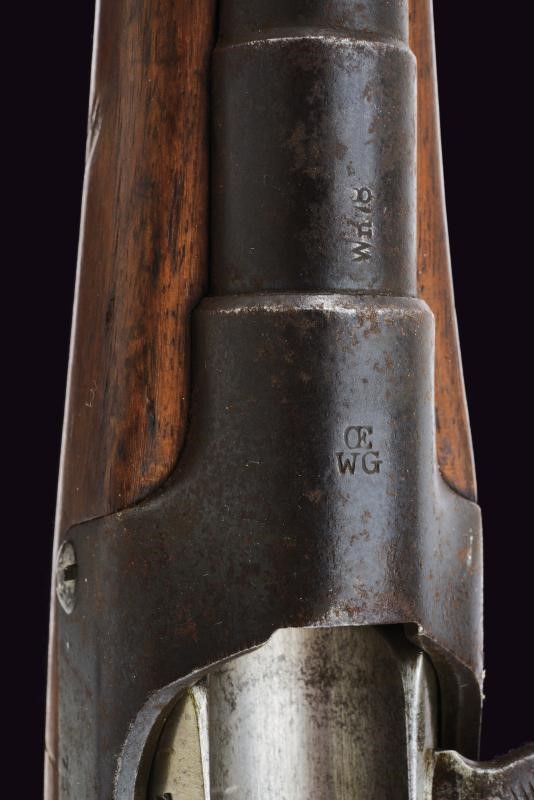 Carabina Werndl Mod. 1873/77 con baionetta a ghiera, Austria, lunghezza 100.5 cm.