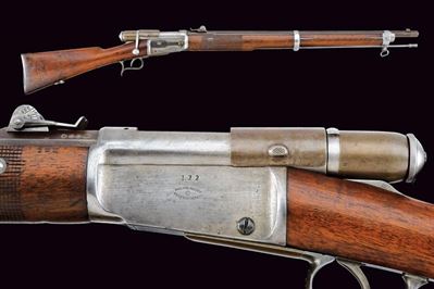 Carabina Vetterli M1869/71, tecnica svizzera, lunghezza 114 cm