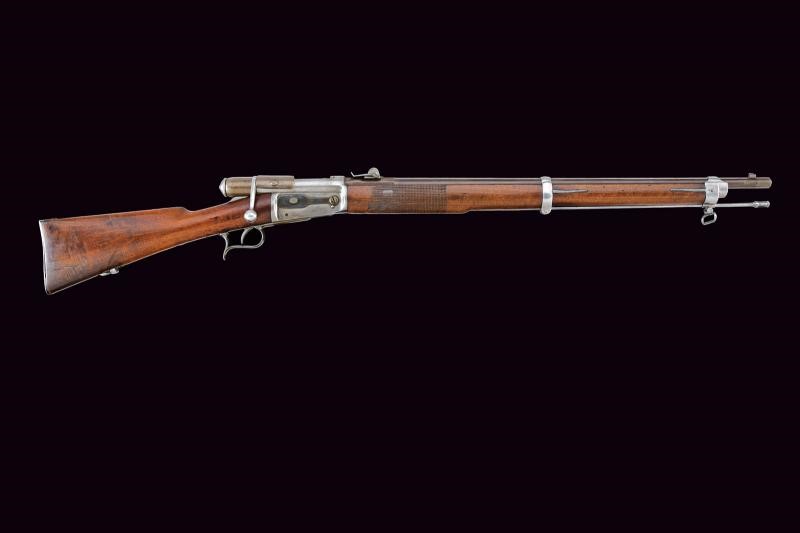 Carabina Vetterli M1869/71, tecnica svizzera, lunghezza 114 cm